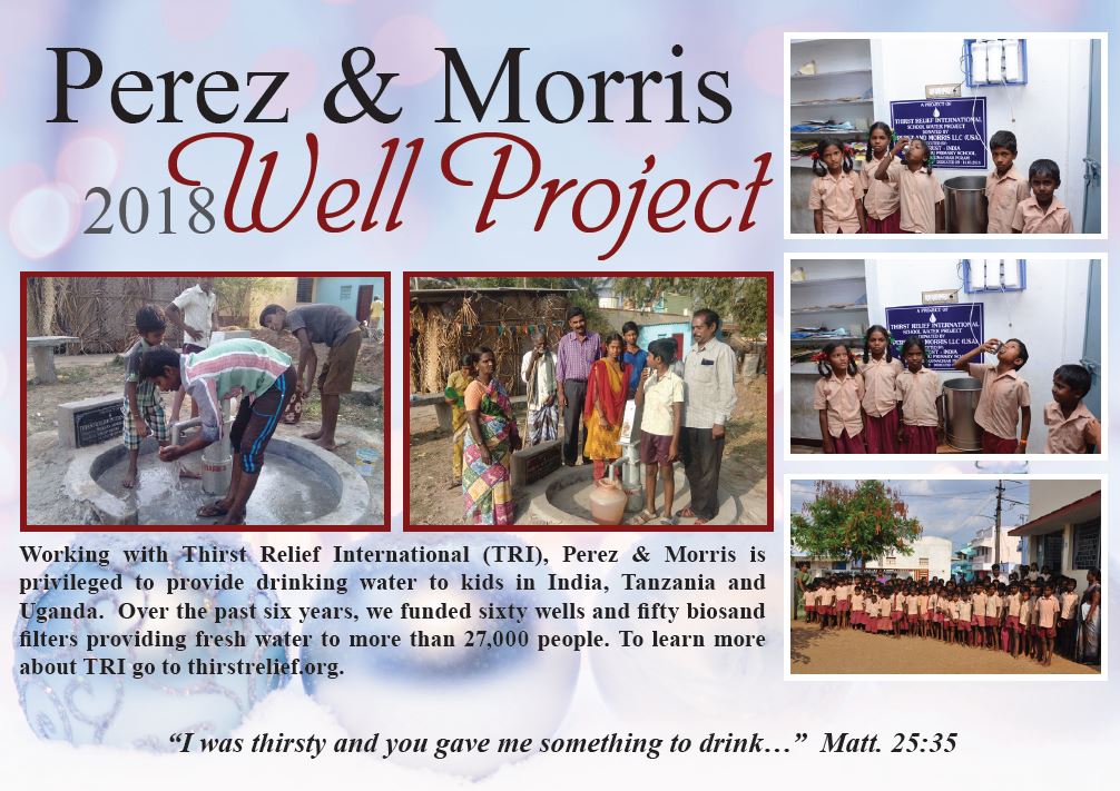 Card from the 2018 Perez Morris Well Project