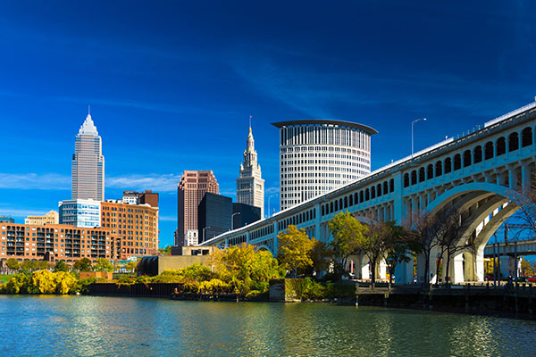 Cleveland Perez Morris, picture of the Cleveland skyline and the river