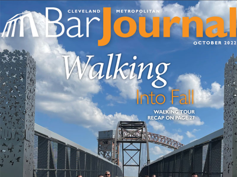 Kathleen Nitschke Co-authors Article for Cleveland Metro Bar Association Journal, cover of the journal