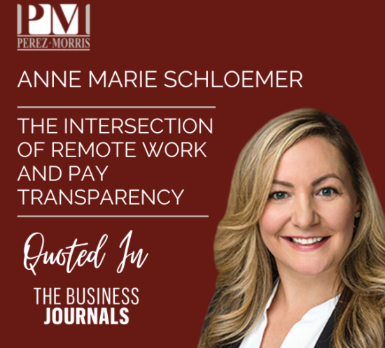 Graphic announcing that The Business Journals quoted Anne Marie Schloemer