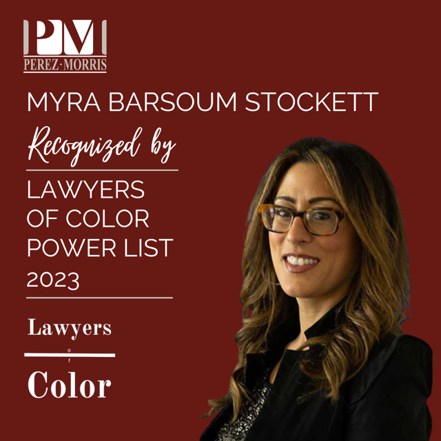 Myra Barsoum Stockett Lawyers of Color Power List graphic