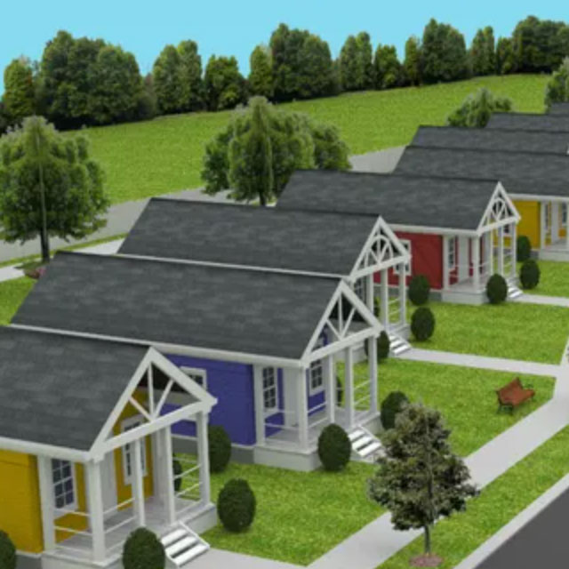 Vista Village Project Receives Positive Coverage in The Columbus Dispatch, graphic showing the tiny homes in Vista Village