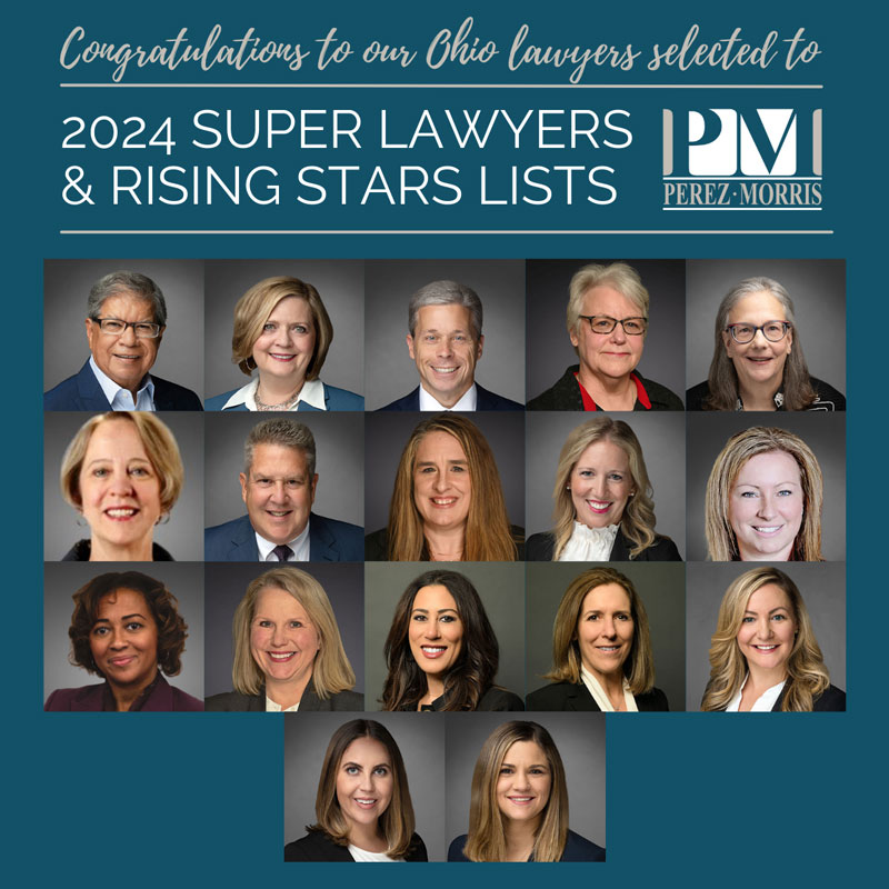 Ohio Super Lawyers and Rising Stars Perez Morris graphic