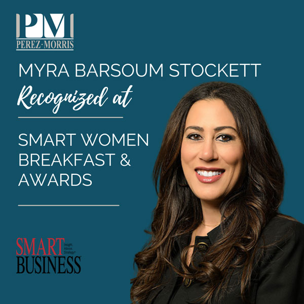Myra Barsoum Stockett Recognized at Smart Women Breakfast & Awards graphic
