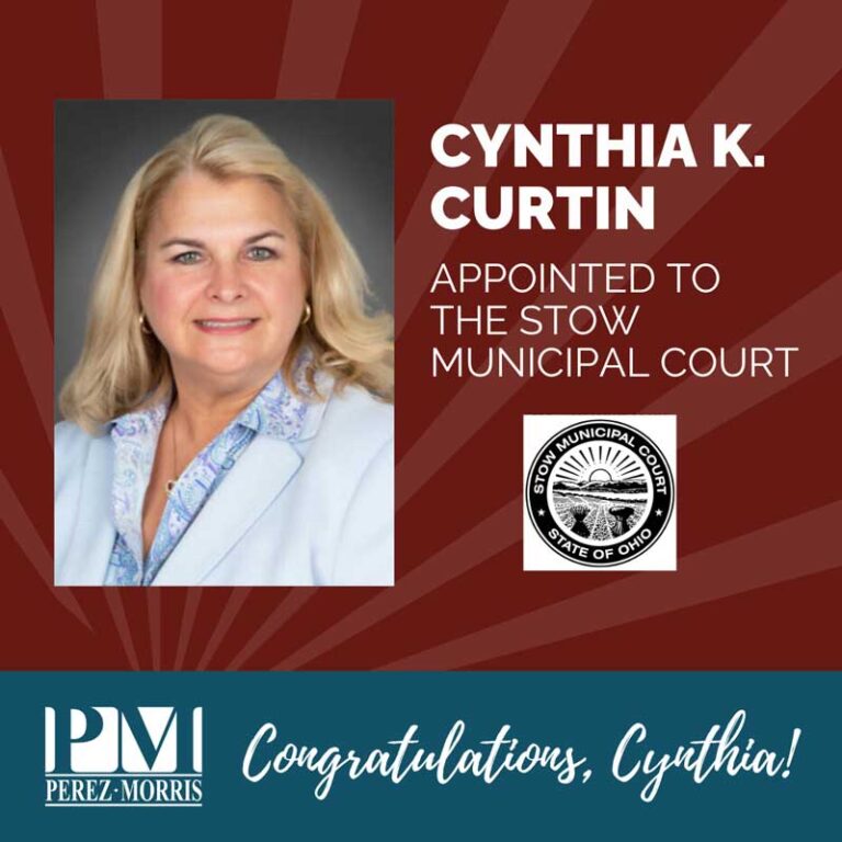 Perez Morris Celebrates Cynthia Curtin’s Appointment to the Stow Municipal Court