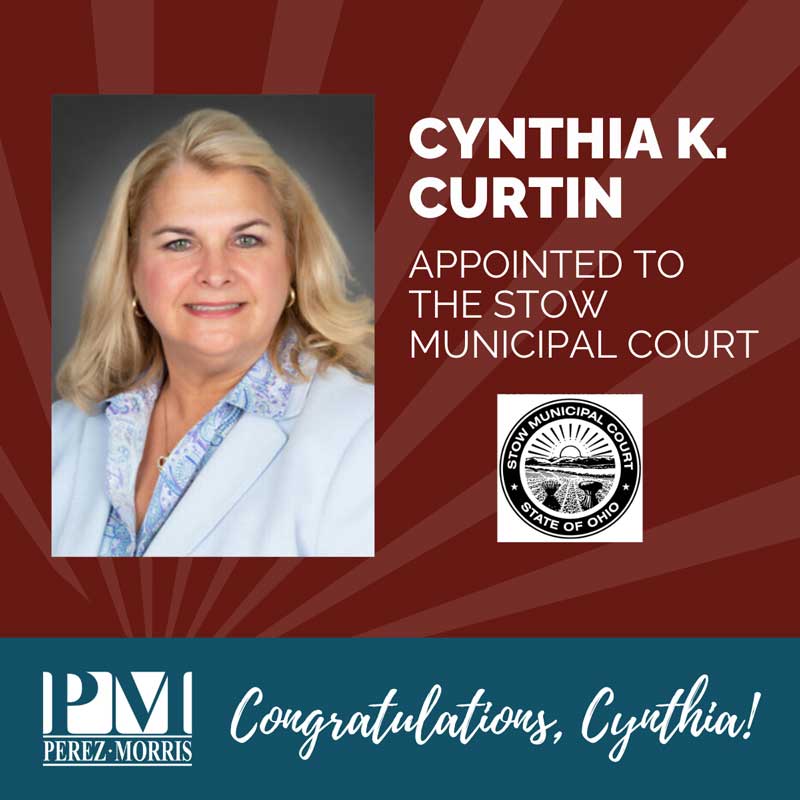 Perez Morris Celebrates Cynthia Curtin’s Appointment to the Stow Municipal Court