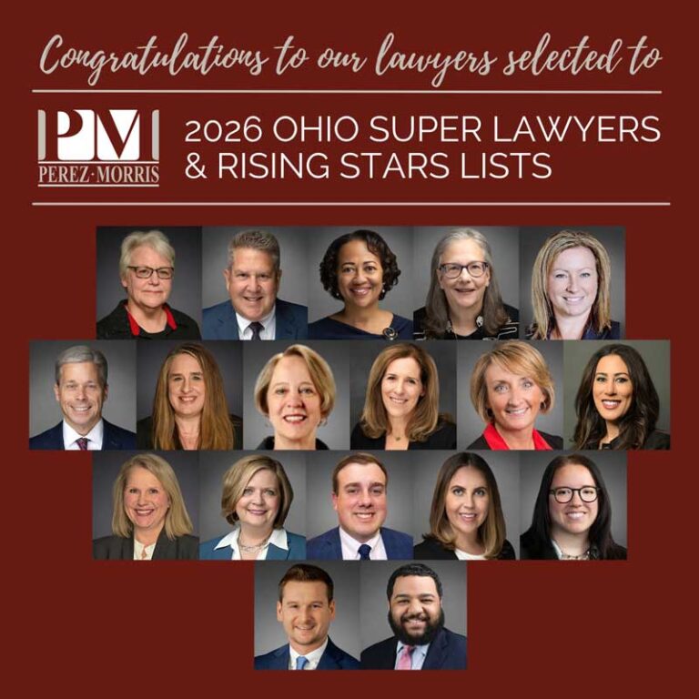 18 Perez Morris attorneys named to 2026 Ohio Super Lawyers and Rising Stars