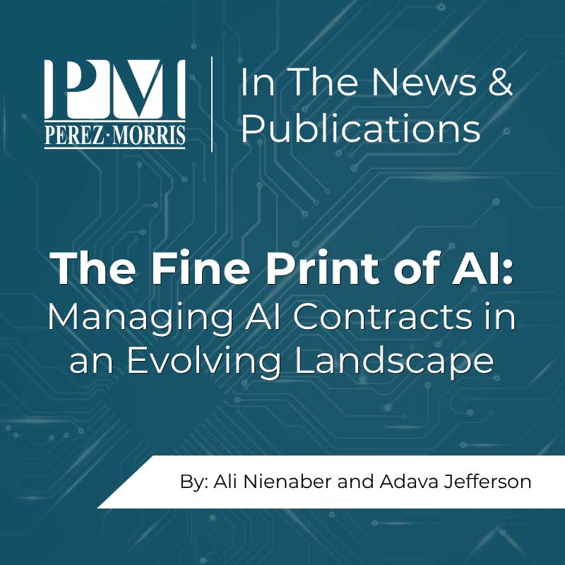 The Fine Print of AI: Managing AI Contracts in an Evolving Landscape