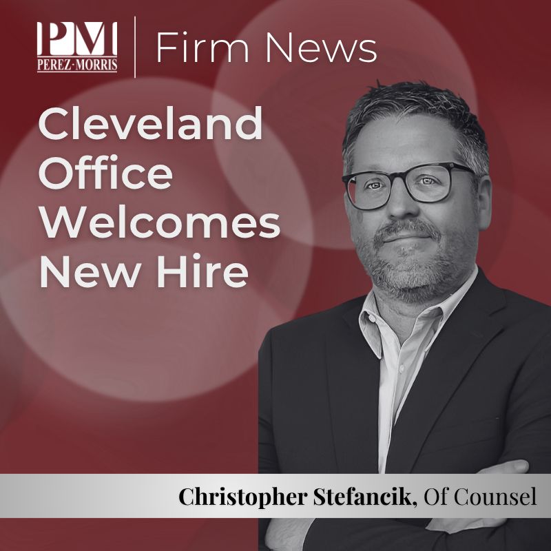 Perez Morris Welcomes Christopher Stefancik to Cleveland Office