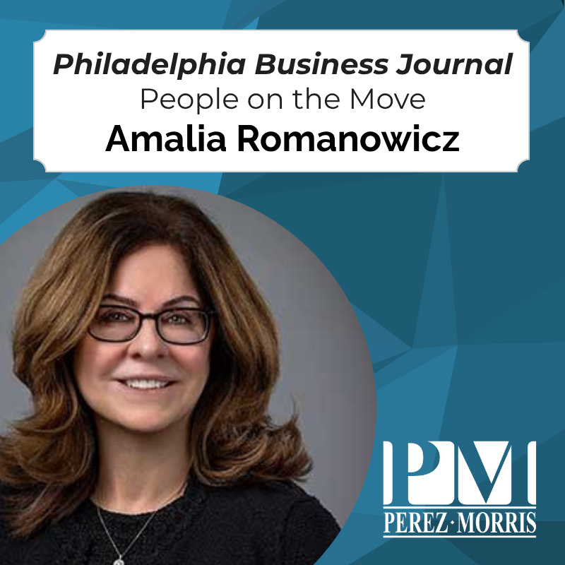 Amalia Romanowicz featured in Philadelphia Business Journal’s People on the Move